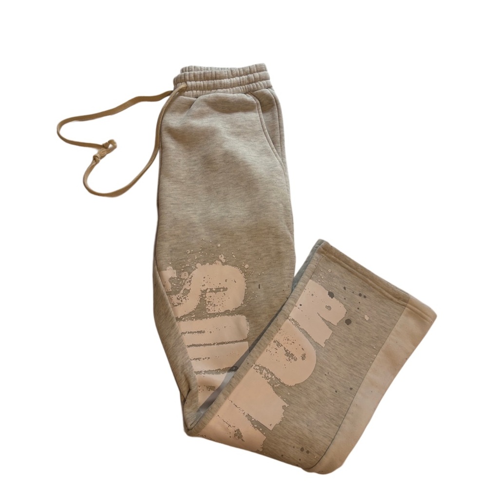 Men's Gray Stacked Joggers